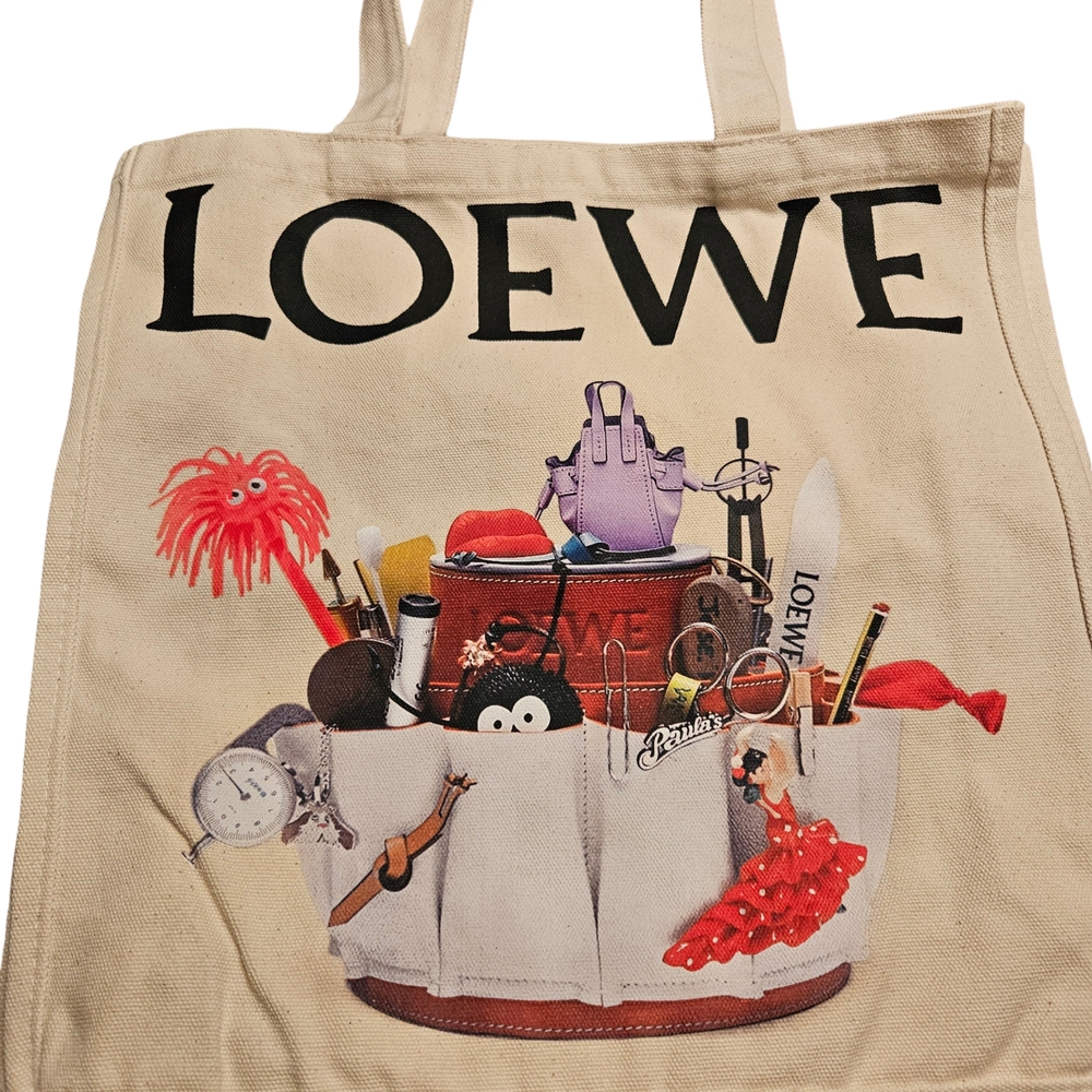 Loewe Beige Tote with Whimsical Graphic